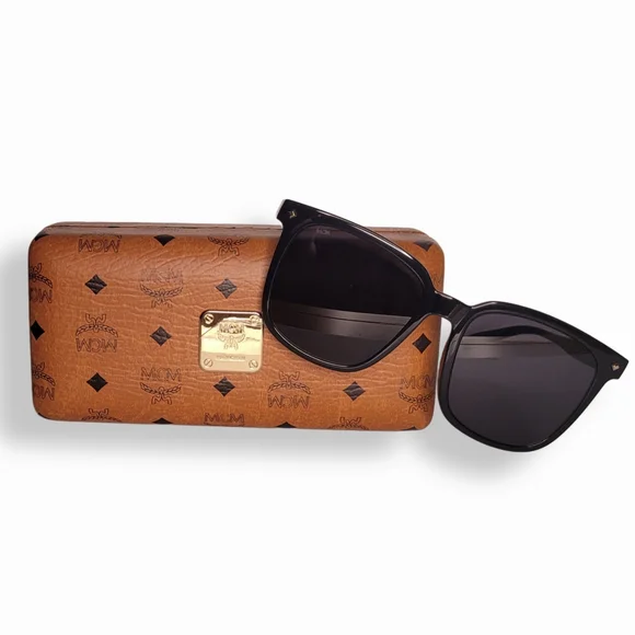 MCM 54mm Black Sunglasses with Brown Logo Case NEW - Picture 2 of 7